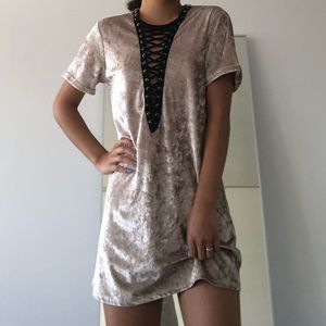 Velvet mini dress